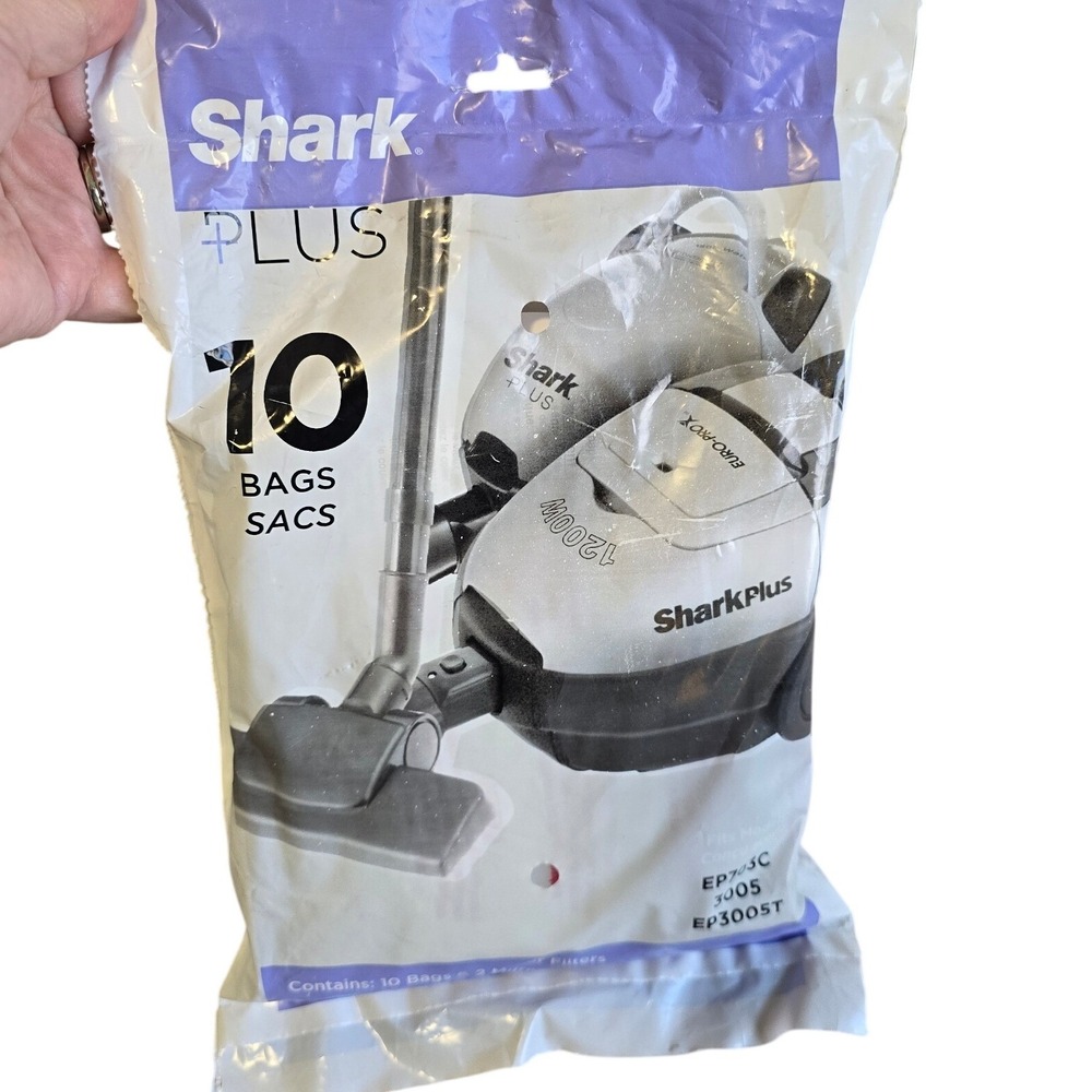 🆕️ Shark Plus Vacuum Bags 10 Pack with 2 Motor Filters EP703C 3005 EP3005T
